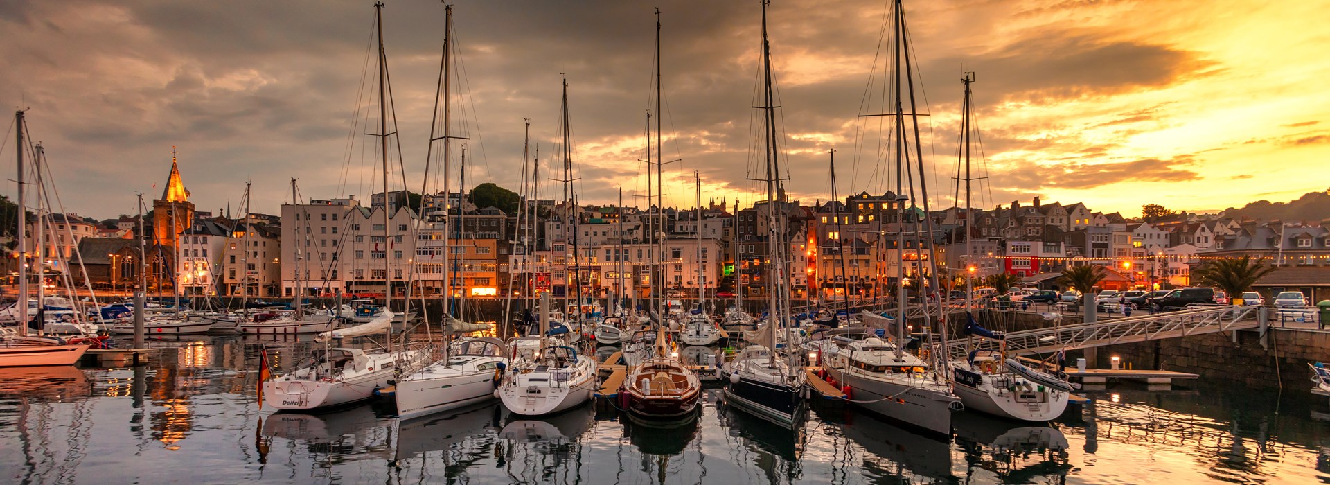 St Peter Port Marina at Sunset